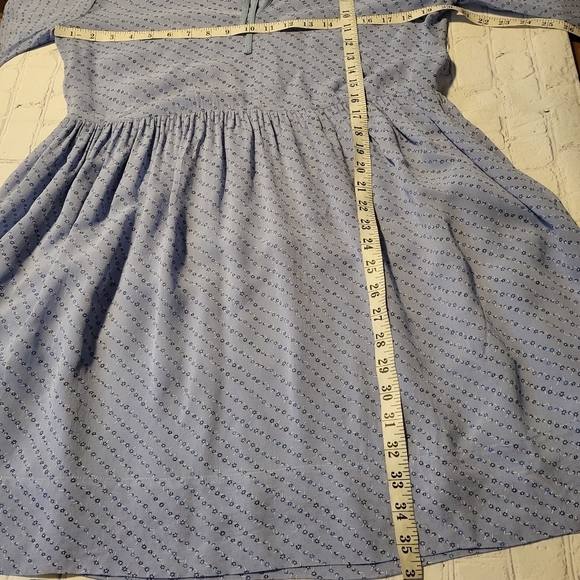 GANNI Sky Blue Printed Georgette Dress in Size  EUR 40/ US 8 - Picture 11 of 12